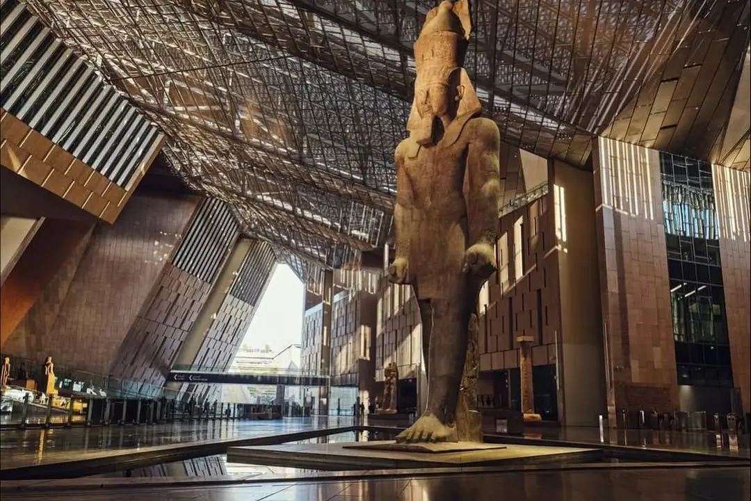 The statue of Ramesses II in the Grand Egyptian Museum