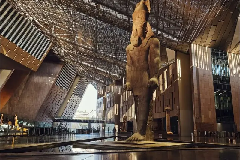 The statue of Ramesses II in the Grand Egyptian Museum