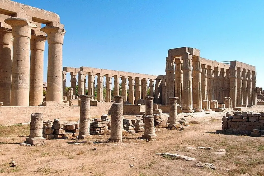 The colonnades of Luxor Temple