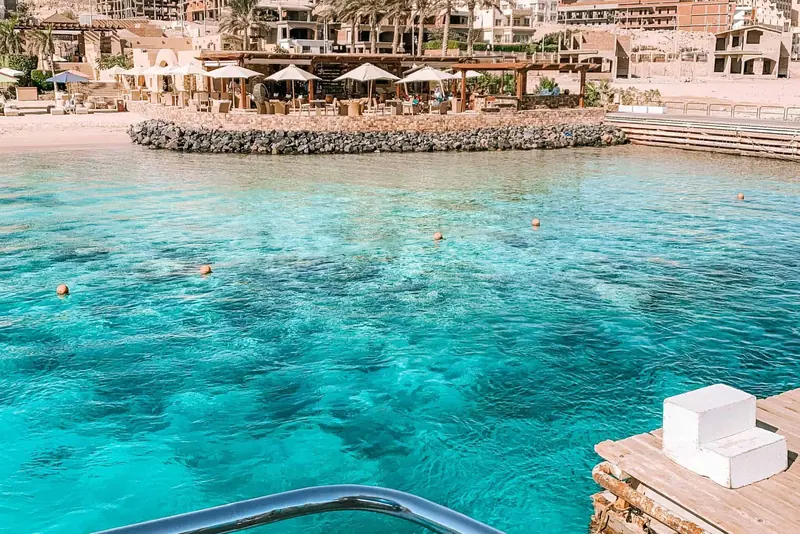 Clear turquoise water in a Hurghada bay